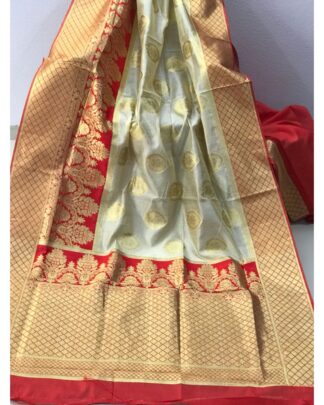 Beige Rich Heavy Border Saree