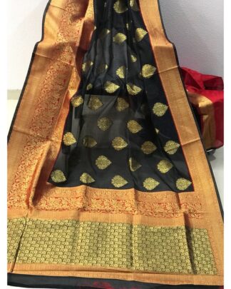 Rich Heavy Border Black Saree