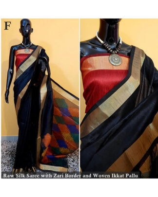 Black Raw Banglori Silk saree