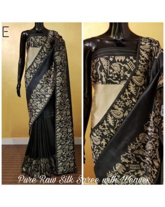 Black Royal Tassels Stylish Saree