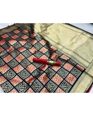 Multicolor Banarasi Handloom Weaving Silk saree