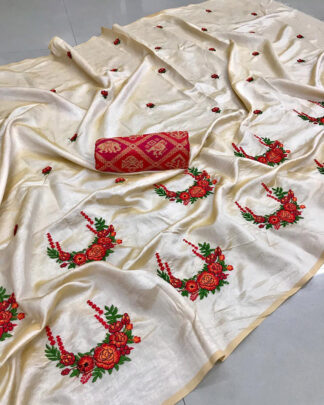 Sana Silk Beige Saree