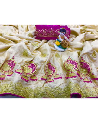 Sana Silk Beige Saree