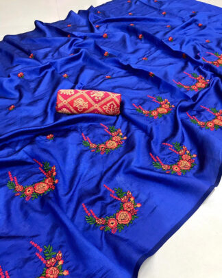 Sana Silk Blue Saree