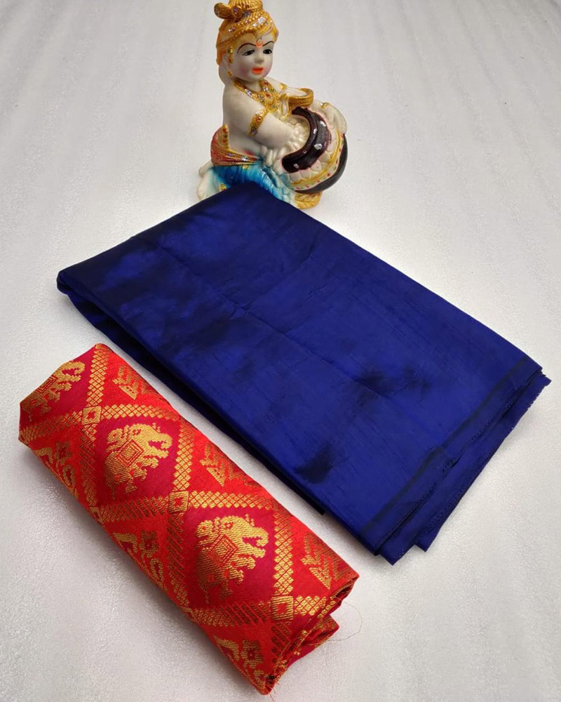 Sana Silk Blue Saree