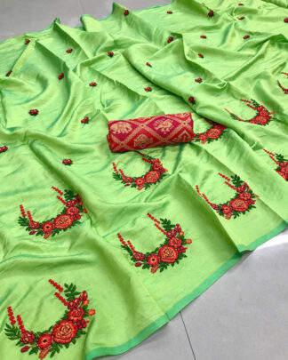 Sana Silk Green Saree