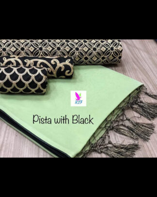 Chanderi Cotton Green Saree (With 3 Blouse Pieces)