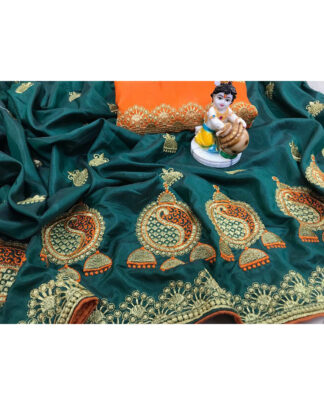 Sana Silk Green Saree