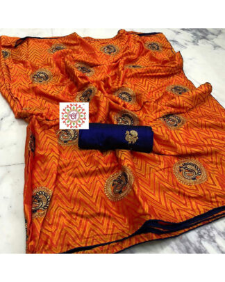 Sana Silk Orange Saree
