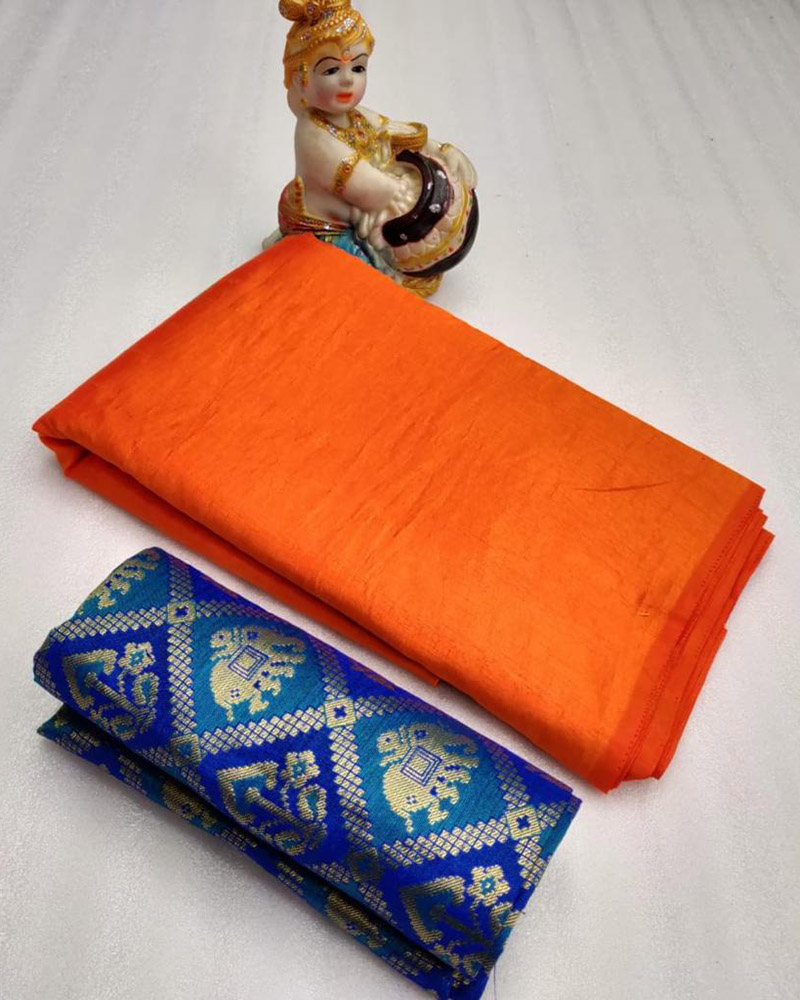 Sana Silk Orange Saree