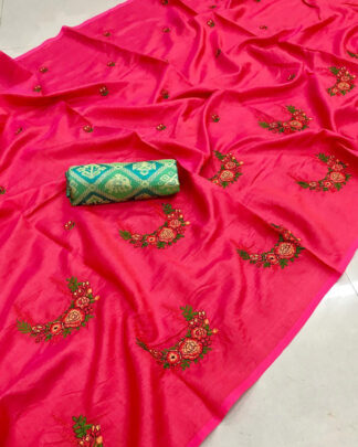 Sana Silk Pink Saree