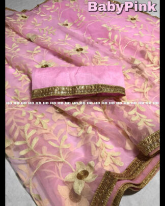Heavy Mono Net Pink Priyanka Chopra Saree