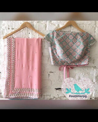 Georgette Pink Saree