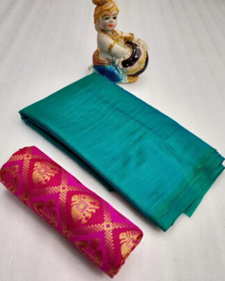 Sana Silk Sea Green Saree