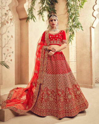 Bridal Velvet Lehenga Choli In Black