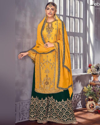 Yellow Pakistani Style Georgette Salwar Kameez