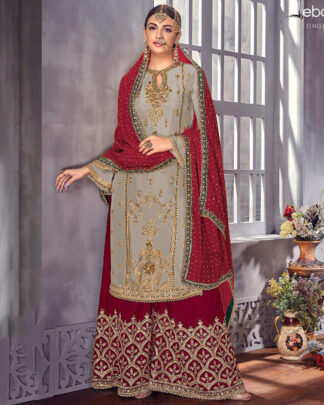 Gray Pakistani Style Georgette Salwar Kameez