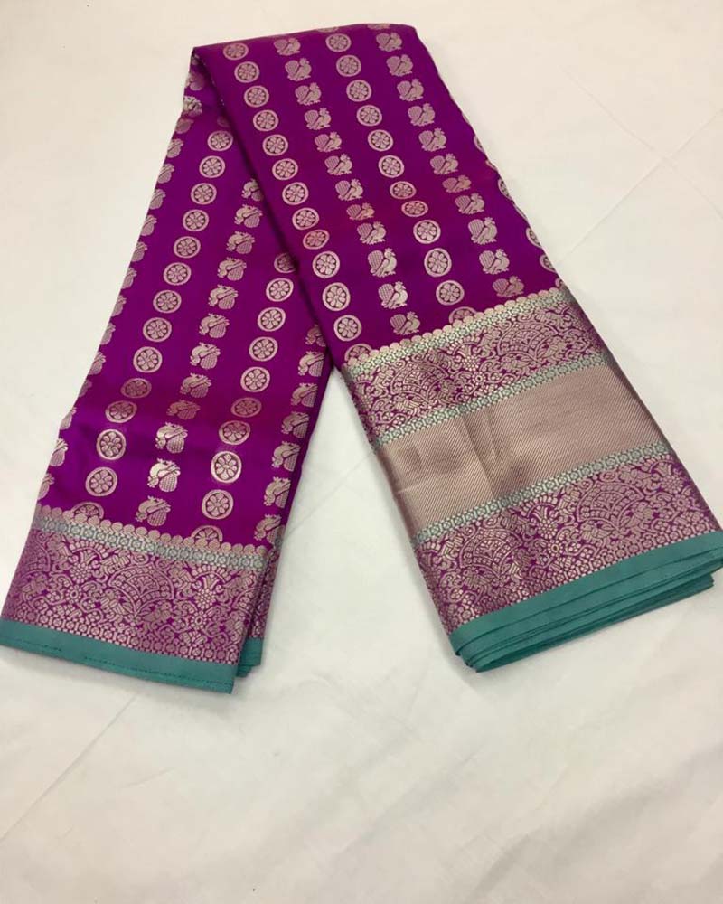 Soft And Pure Silk Purple Saree