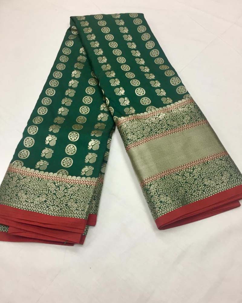 Soft And Pure Silk Green Saree
