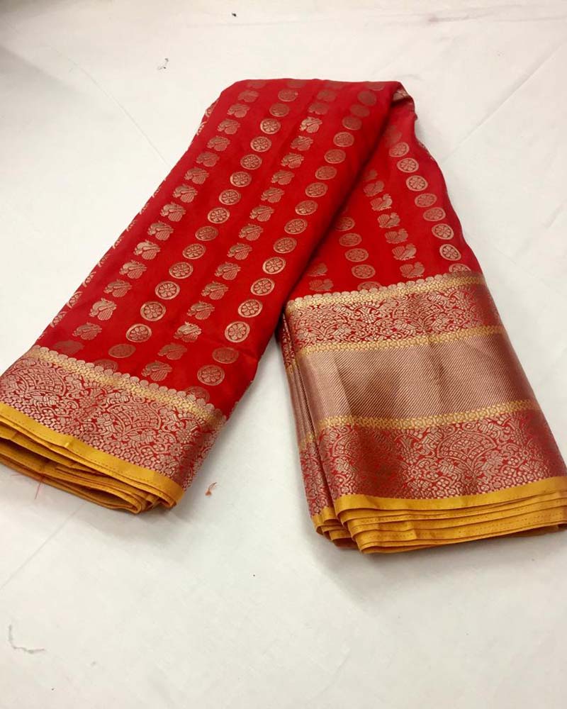 Soft And Pure Silk Red Saree