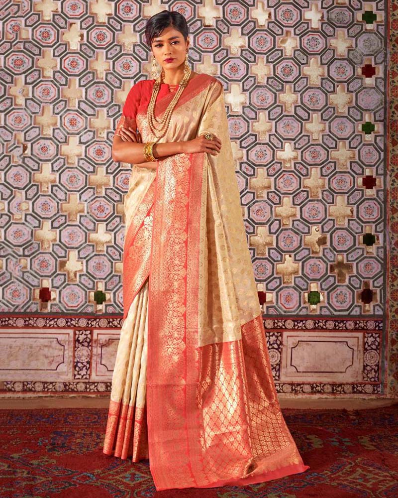 Silk Beige Saree