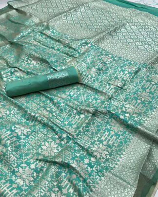 Pure Silk Sky Blue Saree