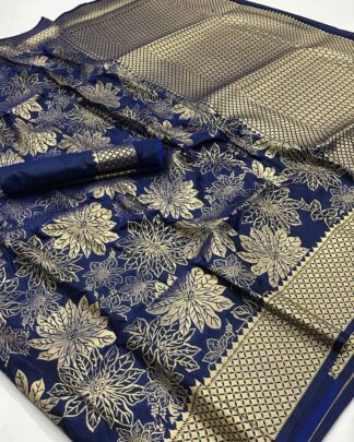 Pure Silk Blue Saree