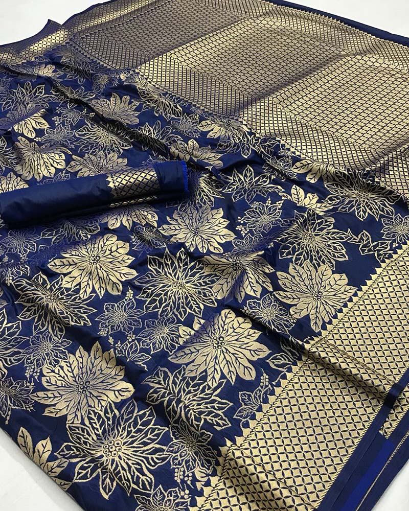 Pure Silk Blue Saree