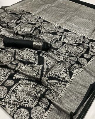 Pure Silk Black Saree