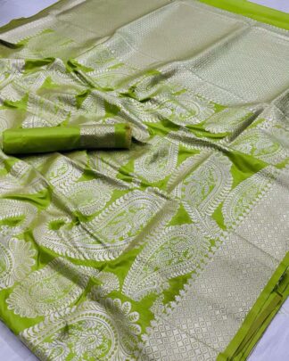 Pure Silk Light Green Saree