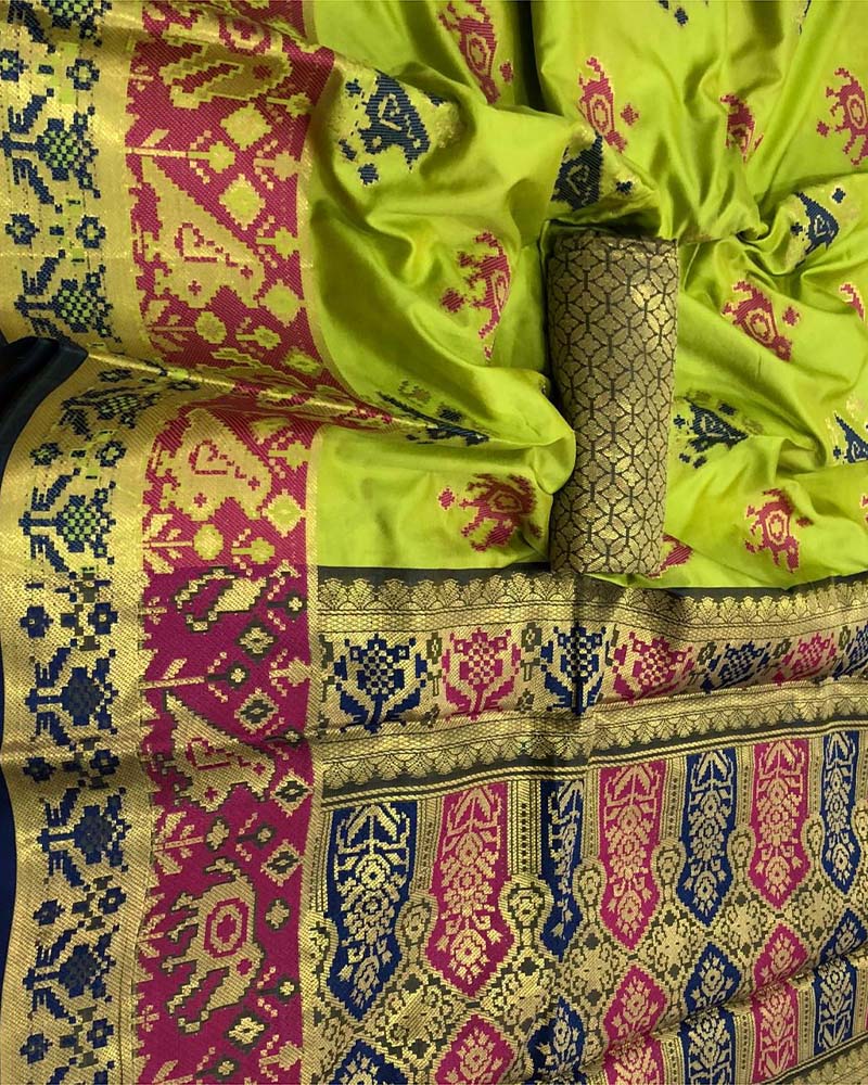 Soft Cotton With Weaving Light Green Saree