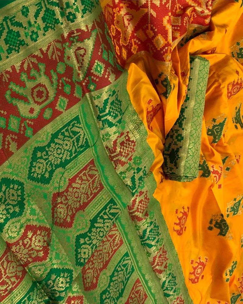 Soft Cotton With Weaving Yellow Saree