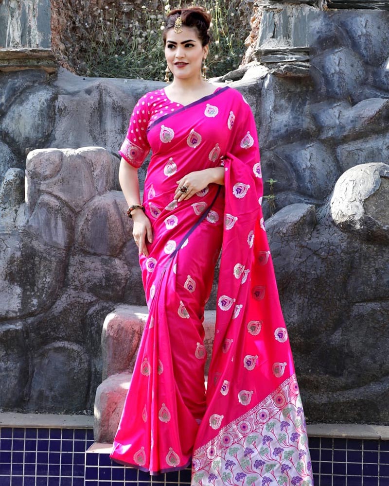 Soft And Pure Silk Pink Saree