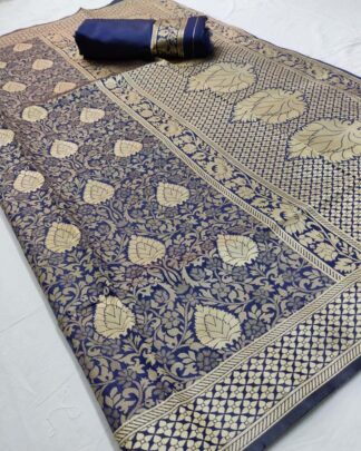 Silk Weaving Blue Saree