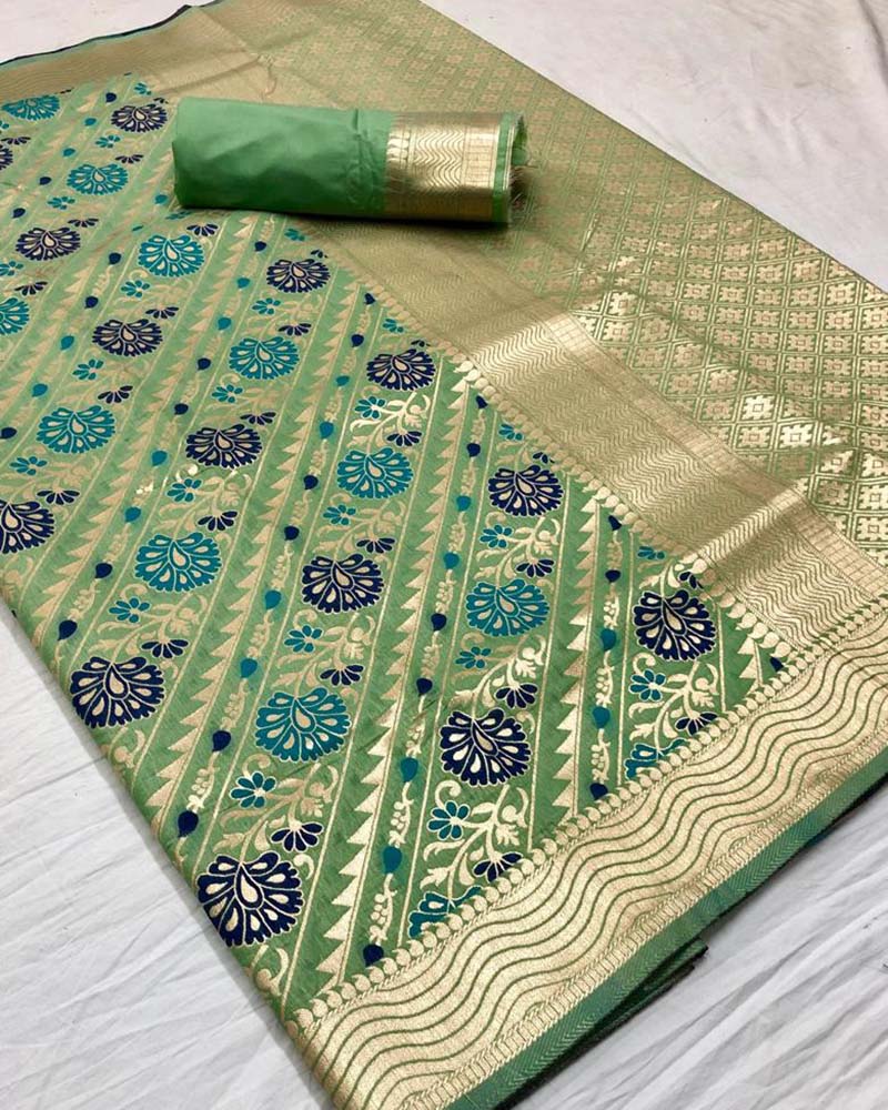 Cotton Silk Light Green Saree