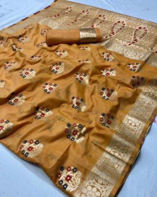Cotton Silk Mustard Saree