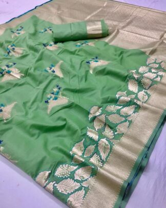 Cotton Silk Light Green Saree