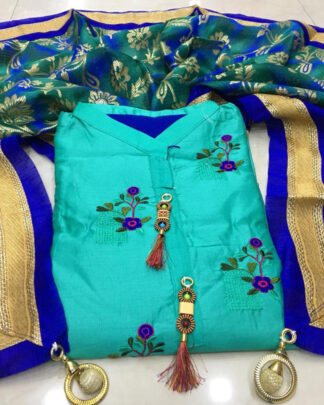 Light Blue Sana Silk Casual Salwar Suit