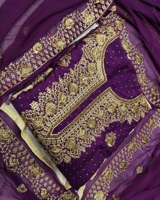 Purple Santoon Heavy Salwar Suit