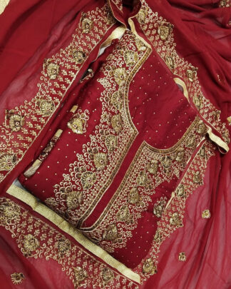 Red Santoon Heavy Salwar Suit