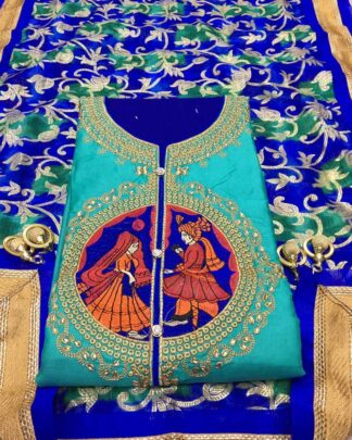 Light Blue Sana Silk Casual Salwar Suit