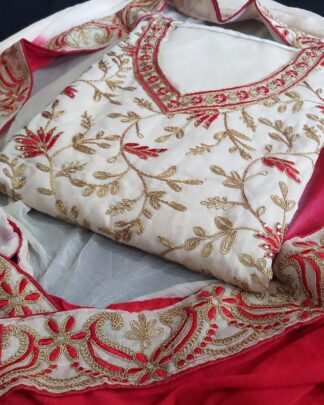 White Santoon Heavy Salwar Suit