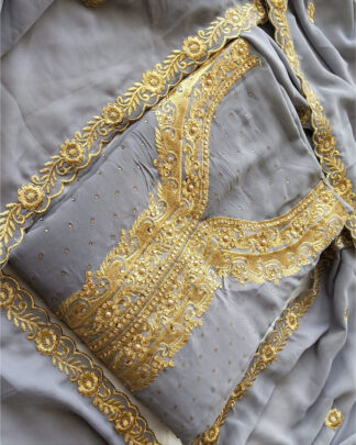 Gray Santoon Heavy Salwar Suit