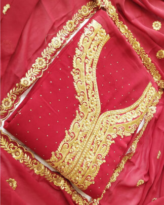 Red Santoon Heavy Salwar Suit