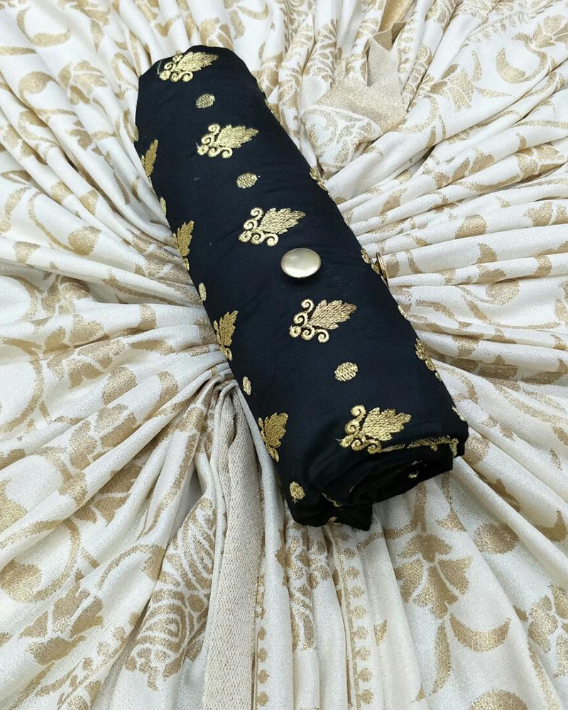 Black Cotton Fancy Salwar Suit