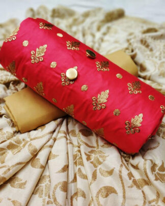 Magenta Cotton Fancy Salwar Suit