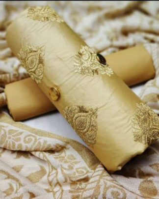 Yellow Cotton Fancy Salwar Suit