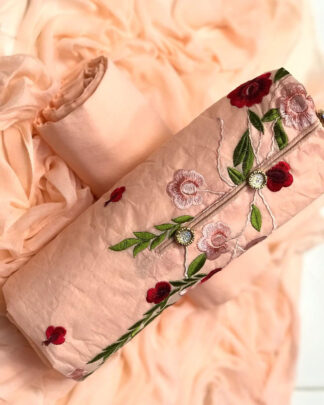 Peach Silk Cotton High Class Salwar Suit