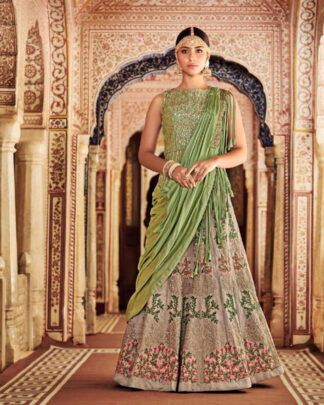 Bansi Silk Bridal Lehenga Choli In Yellow