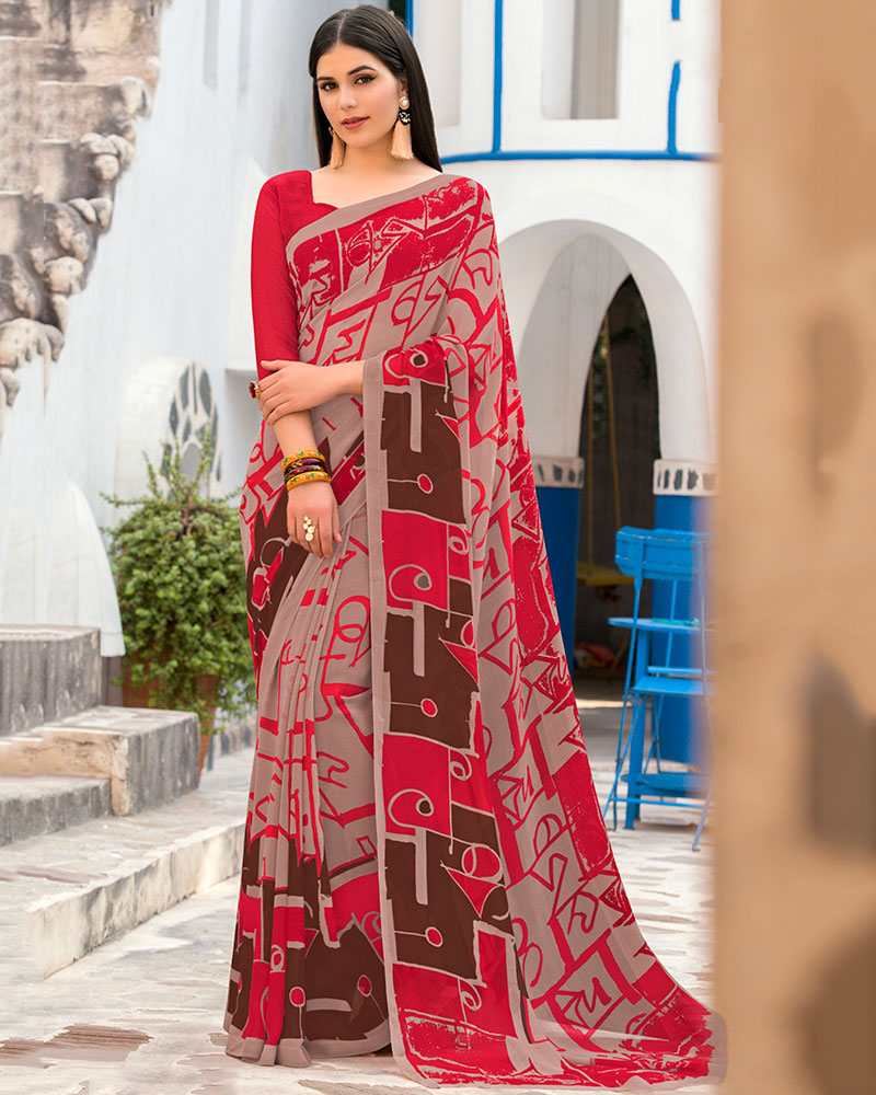 Delightsome Multicolor Georgette Casual Wear Saree